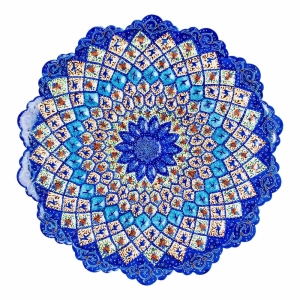 Minakari Copper Persian Enamel Plate 30cm