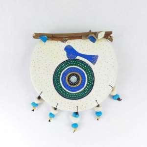 Bird Decorative Ceramic Plates with Acrylic Painting