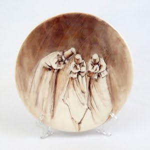 Sama 1 , 25cm Hand Painted Ceramic Wall Plate