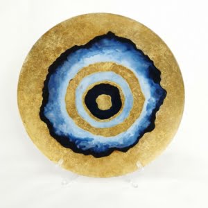 Evil Eye Glass Platter 30cm