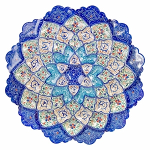 Minakari Plate – Copper with Enameled Coating – 20cm