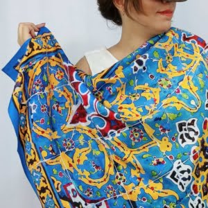 Scarf with Mosque Tile Design