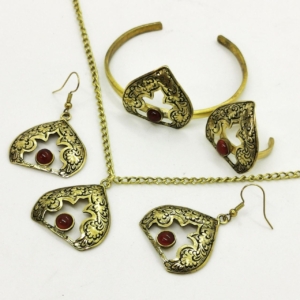 Agate Ghalamzani Dome Jewellery Set