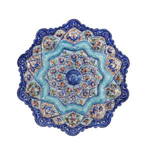 Minakari Plate – Copper with Enameled Coating – 16cm