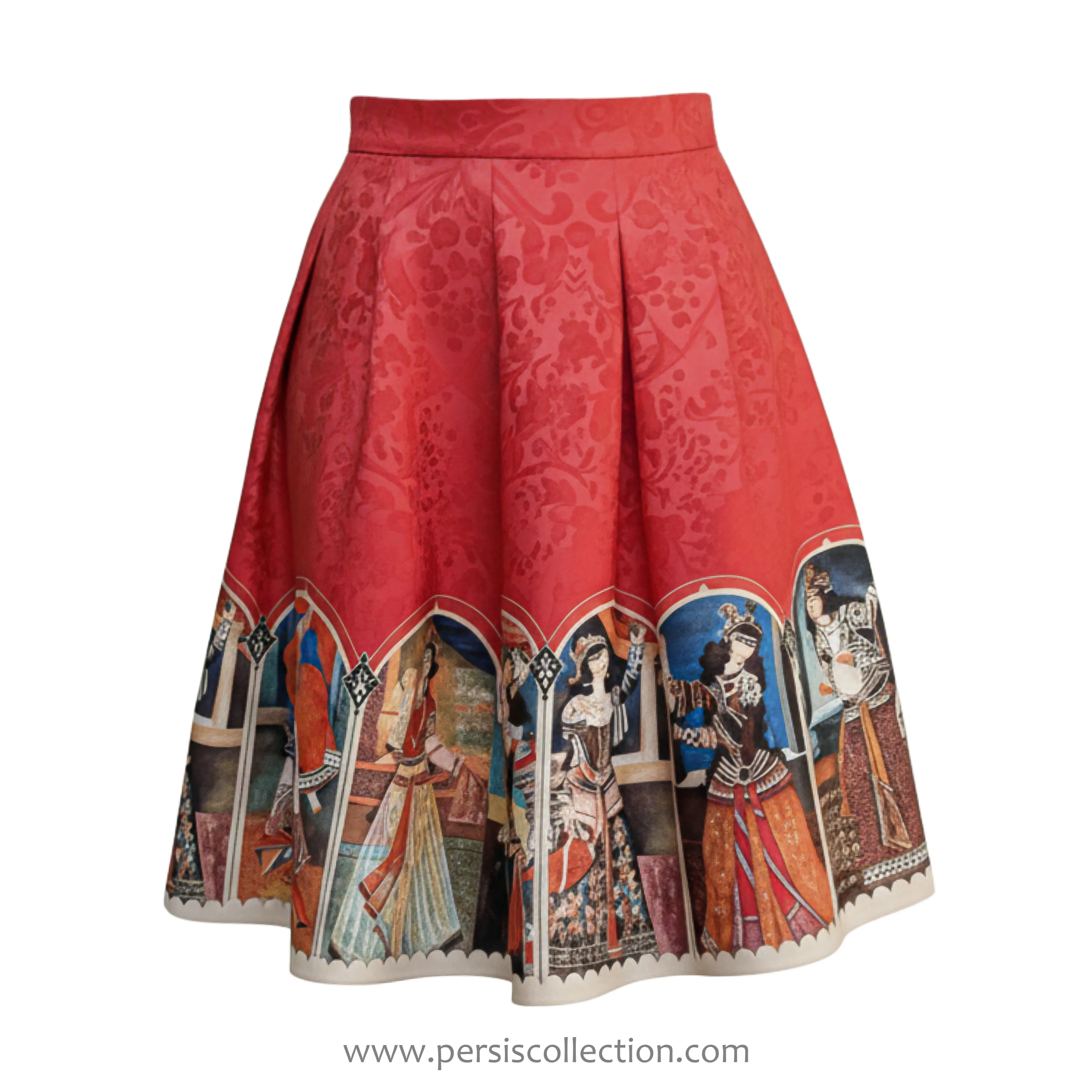 Persian Red Women’s Skirt With Qajari Pattern