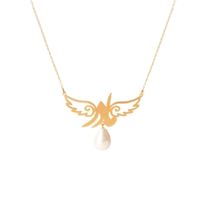 18k Gold Necklace Mother the Angel