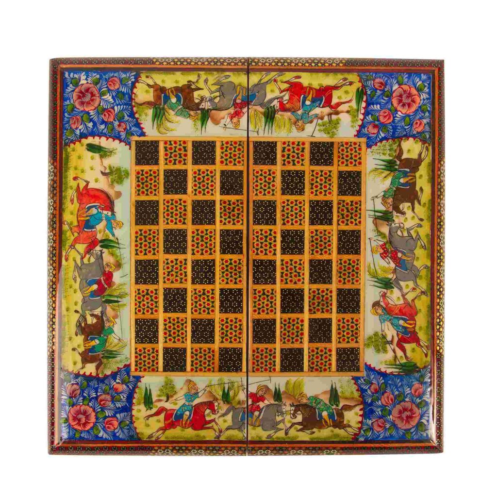 Tazhib Khatam Backgammon and Chess Set