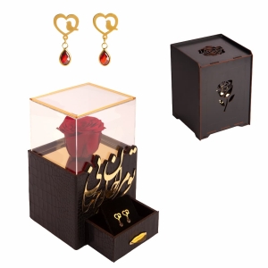 18k Gold Earrings Rose Freedom Love Preserved