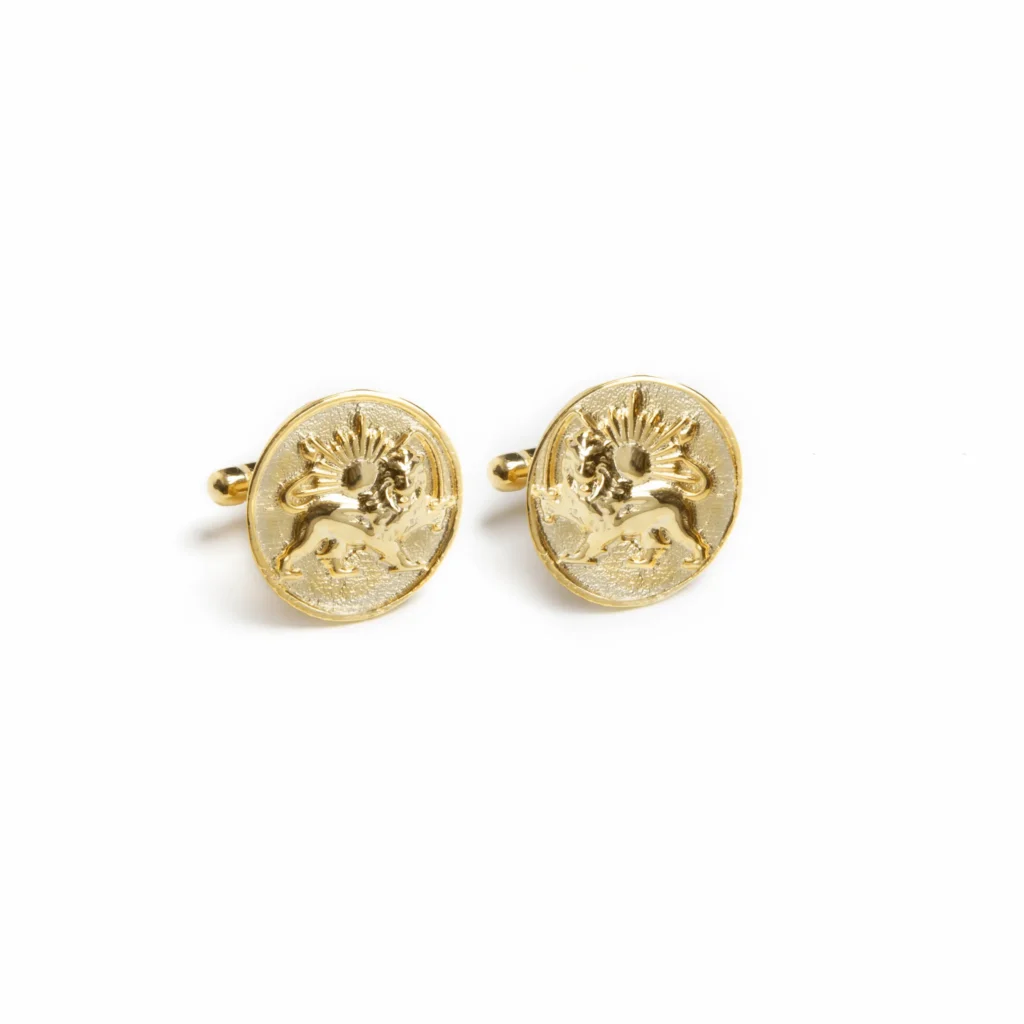 Golden Lion and Sun Cufflinks