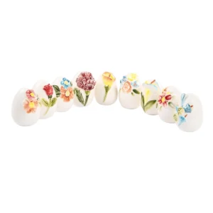 Nowruz 3D Floral Ceramic Egg – Colorful Design