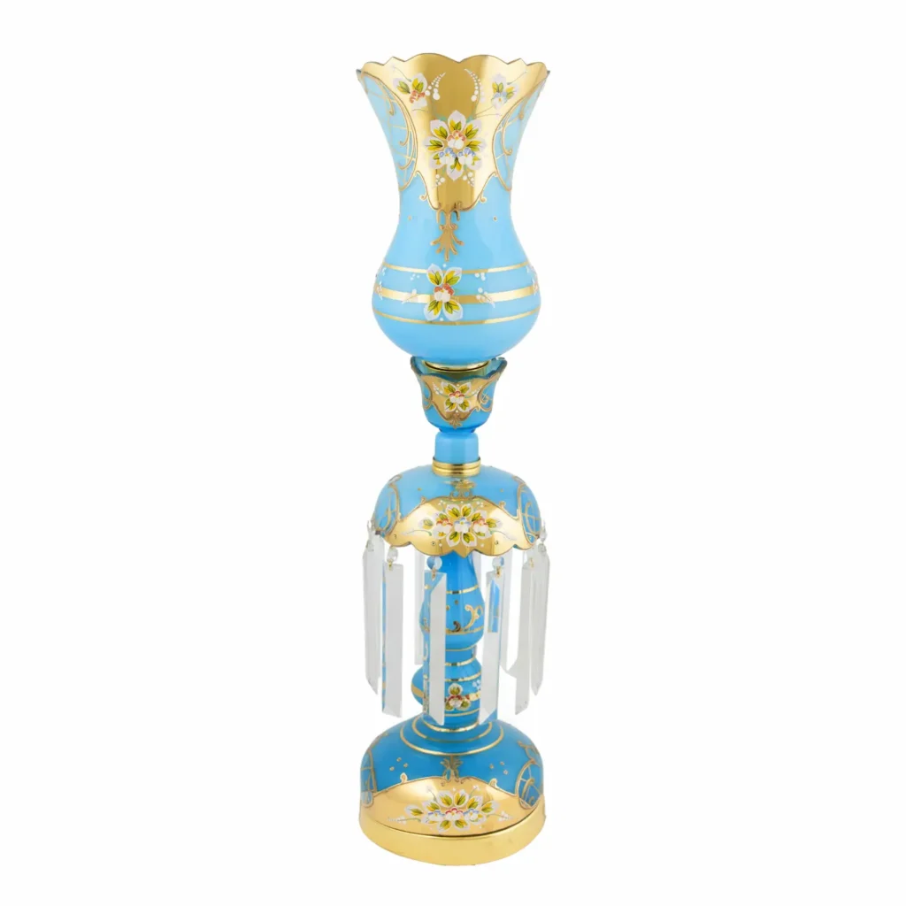 Turquoise Tulip 18K Gold Laleh Lamp 75cm