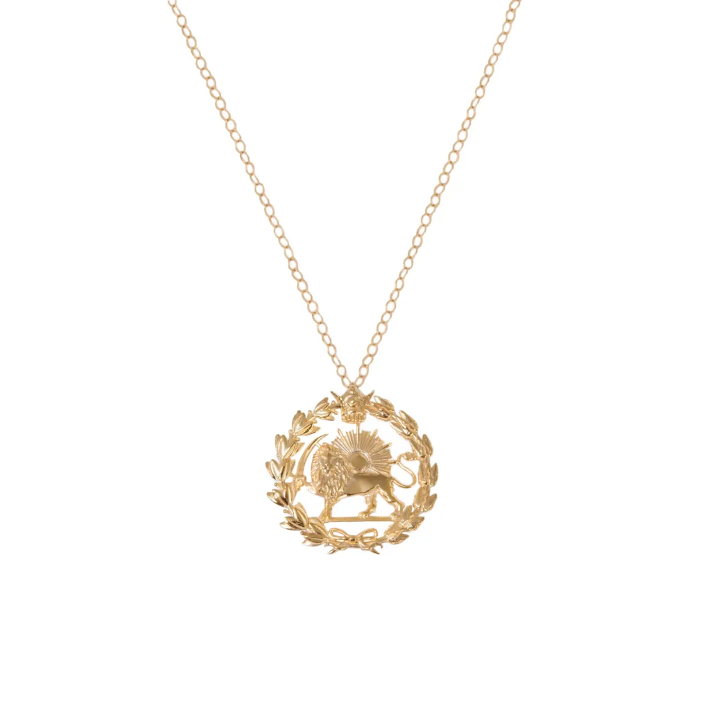 18K Gold Persian Necklace Shir o Khorshid