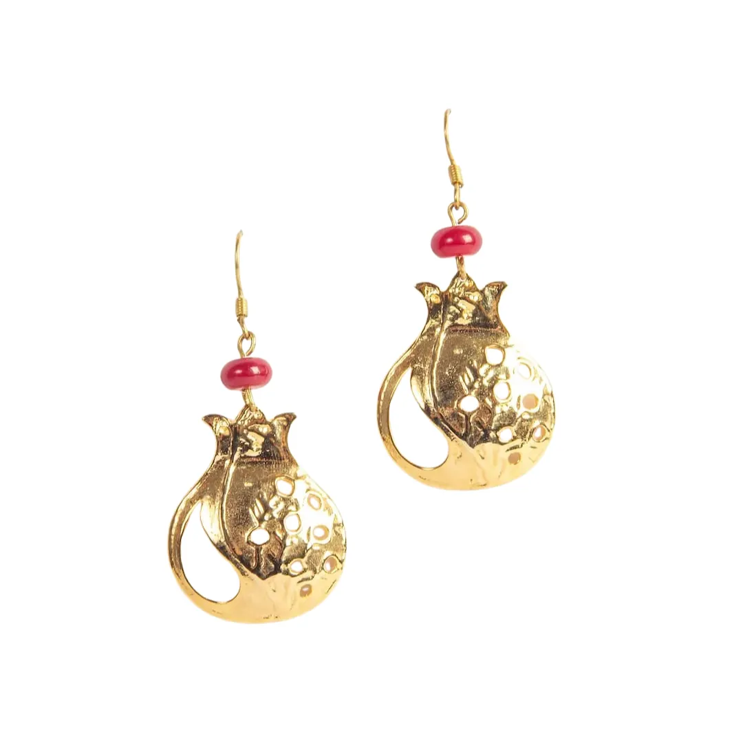 Agate Pomegranate Earrings