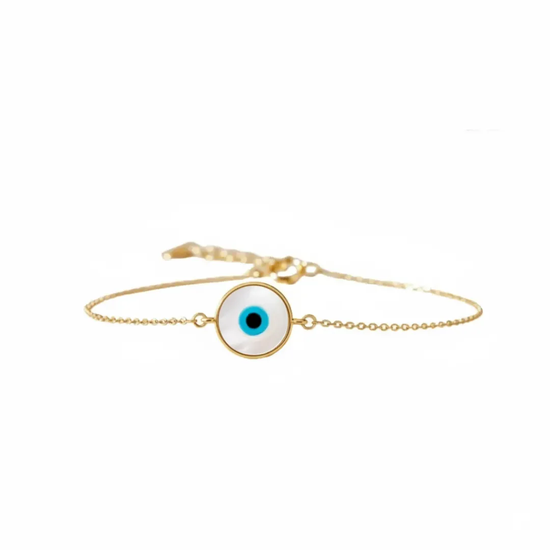 18k Gold Nazar Eye Protection Bracelet