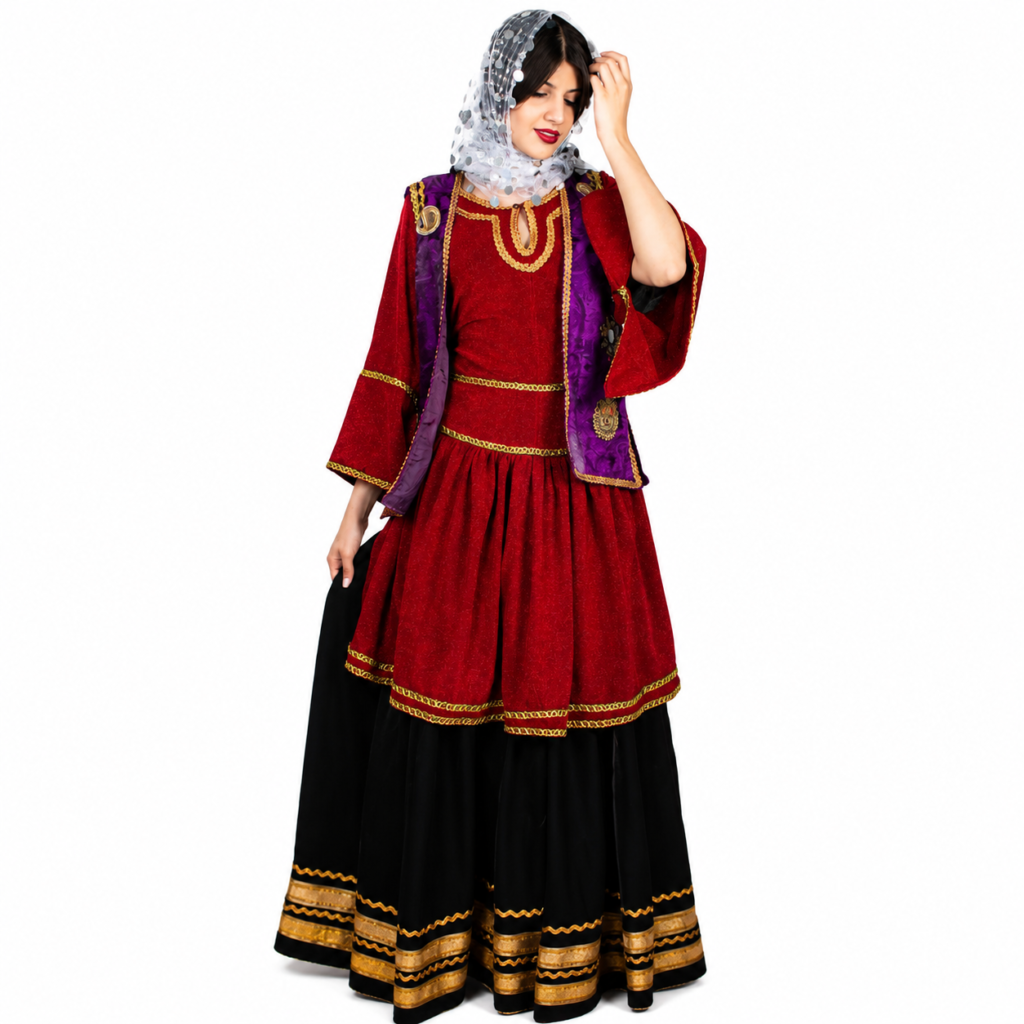 Traditional Qajar Velvet Outfit