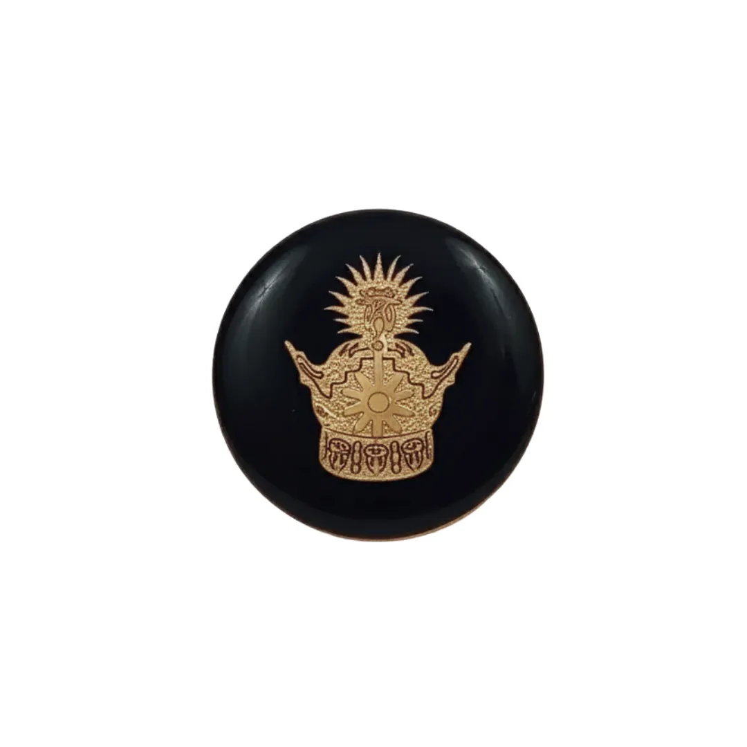 24k Gold Crown Pin Badge