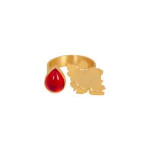 Persian Heritage Ring with Iran Map Design
