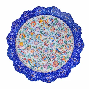 Luxury Minakari Flower and Bird Plate