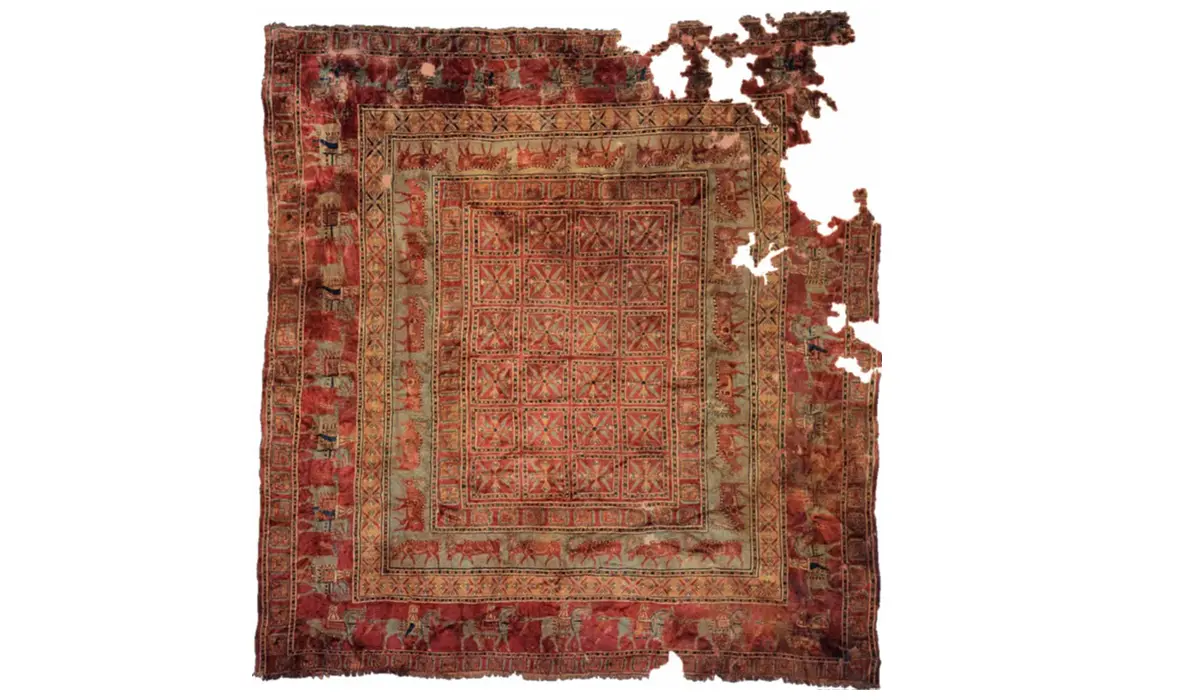 Persian rug in the Museum in St. Petersburg