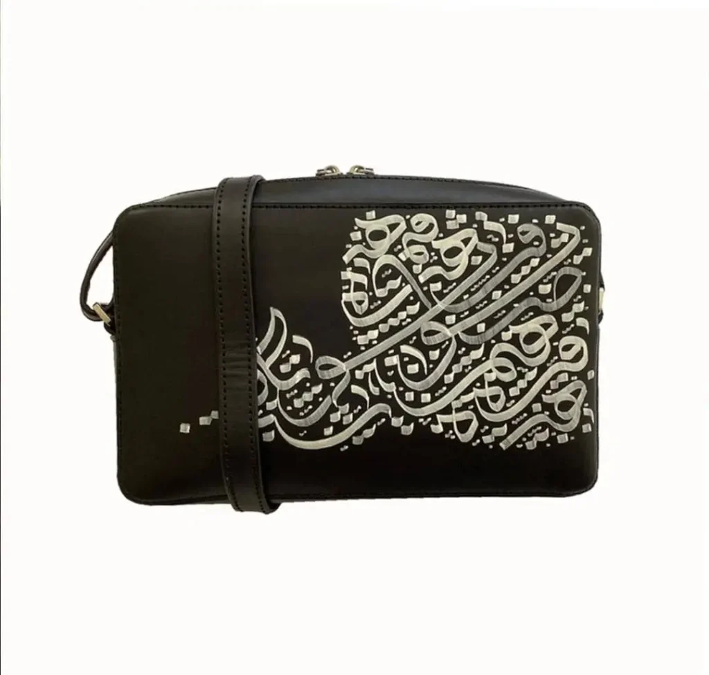 Handcrafted Calligraphy Persian Leather Bag