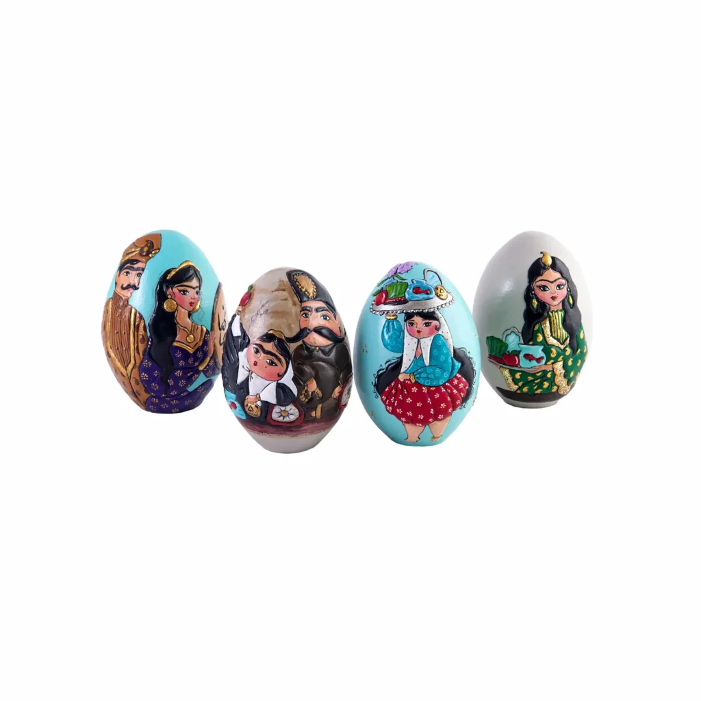 Large Khatun Pottery's Hand Painted Nowruz Egg