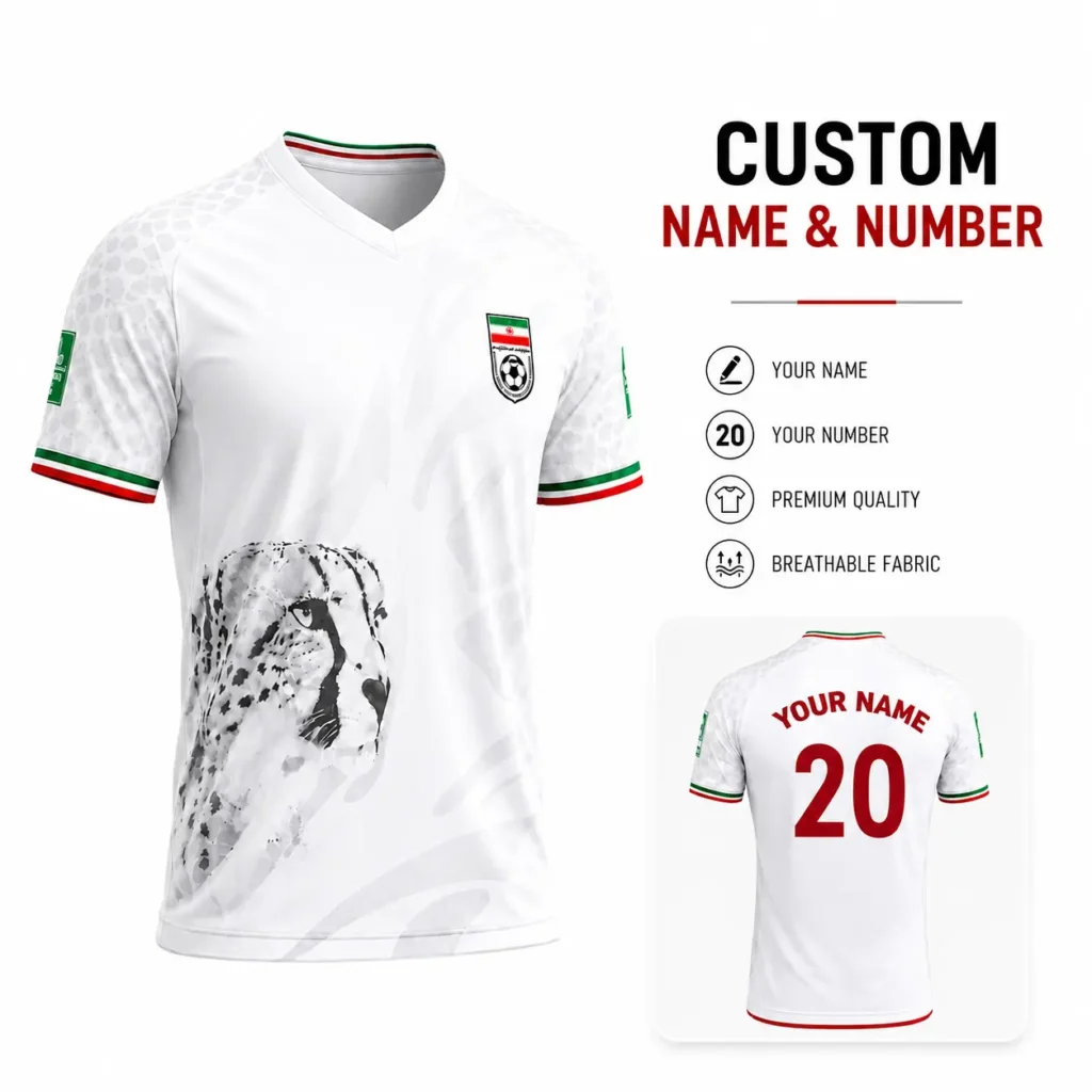 Custom Names Iran Football Kit 2026