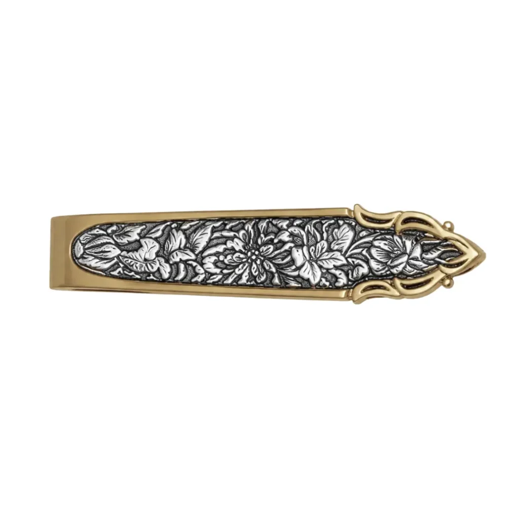 Ghalamzani Persian Silver Tie Clip