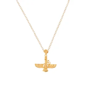 Lotus Farvahar Gold Pendant Necklace in 18k Gold