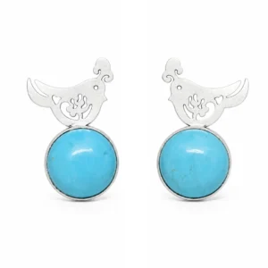 Parvaz Persian Silver Turquoise Earrings